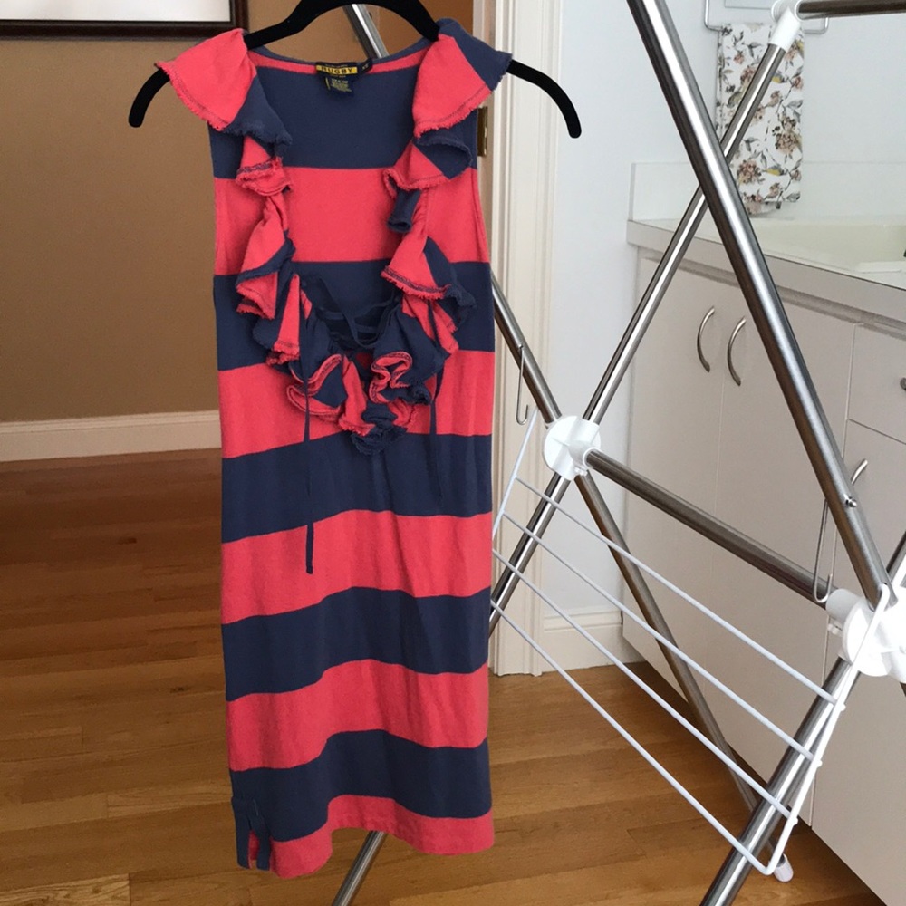 Rugby Ralph Lauren Striped Dress (Red/Navy)